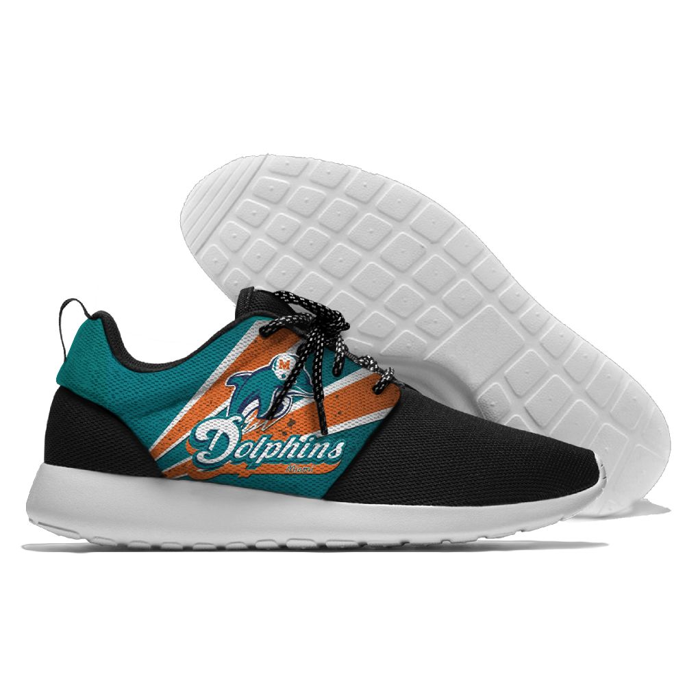 Women's NFL Miami Dolphins Roshe Style Lightweight Running Shoes 005